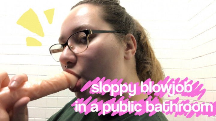 Poster for Danidezzi - Manyvids Model - Sloppy Blowjob In A Public Bathroom - May 01, 2019 - Dildos, Bbw, Public Blowjob (Данидеззи Публичный Минет)