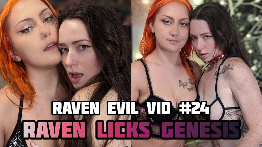 Poster for Ravenndick - 24 - Raven Licks Genesis - Manyvids Girl - Scissoring, Pussy Eating, Lesbians (Поедание Пизды)