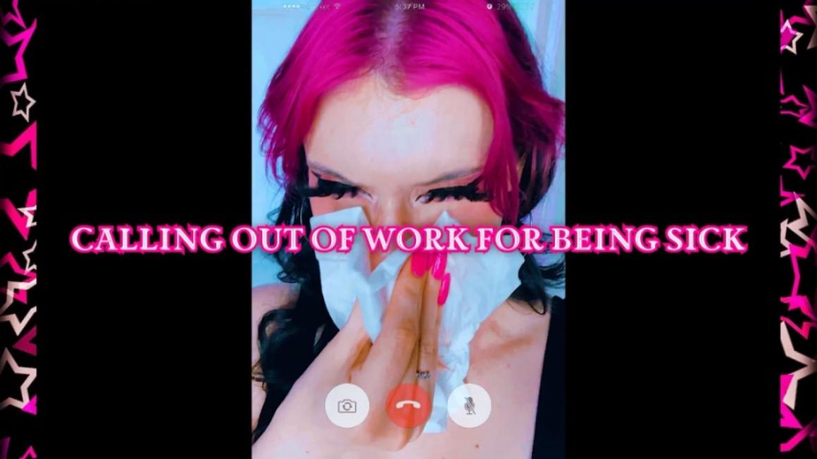 Poster for Starry Yume - Manyvids Star - Calling Out Of Work For Being Sick - Coughing Fetish, Sneezing (Звездная Юмэ Чихание)