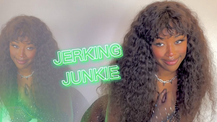 Poster for Jerking Junkie - March 15, 2023 - Onlydesirelex - Manyvids Star - Ebony Goddess, Big Tits, Orgasm Control (Эбеновая Богиня)