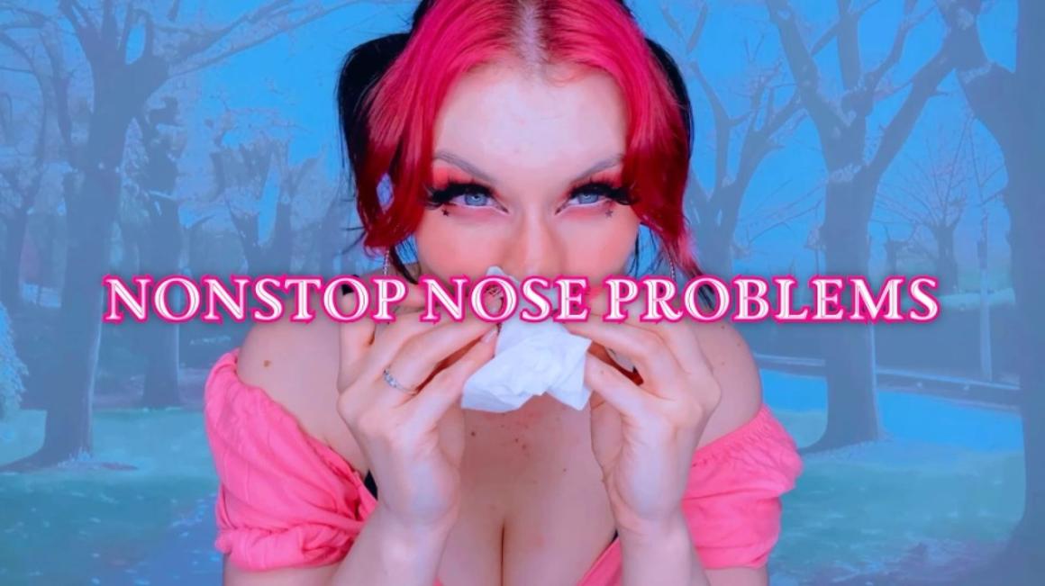 Poster for Manyvids Model - Nonstop Nose Problems - Starry Yume - Nose Fetish, Face Fetish, Sneezing (Звездная Юмэ Фетиш Лица)