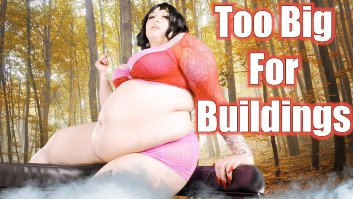 Poster for Too Big For Buildings - Bbw Giantess Sfx Vore Fantasy - Goddessglutton - Manyvids Girl - Feeder/Feedee, Giantess, Bbw (Великанша)