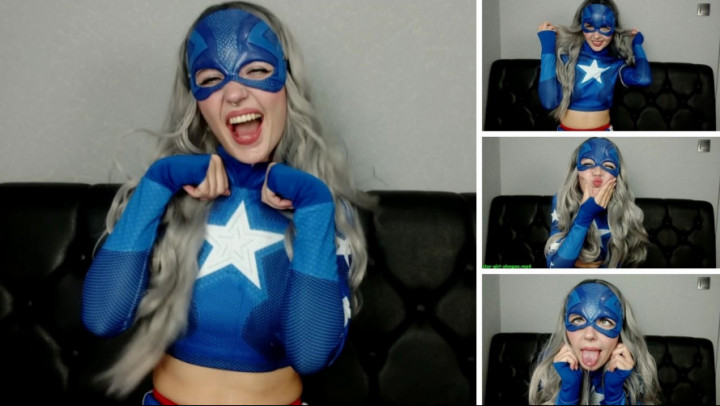 Poster for Stargirl Cosplay - Ahegao Fun - Aug 25, 2021 - Manyvids Girl - Lil Cosplay Slut - Eye Crossing, Mouth Fetish, Ahegao (Лил Косплей Шлюха Фетиш Рта)