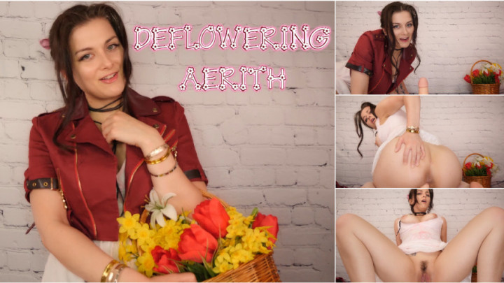 Poster for Deflowering Aerith - October 24, 2020 - Ellie Idol - Manyvids Girl - Imposed Stripping, Dildo Riding (Элли Айдол Навязанная Стрижка)