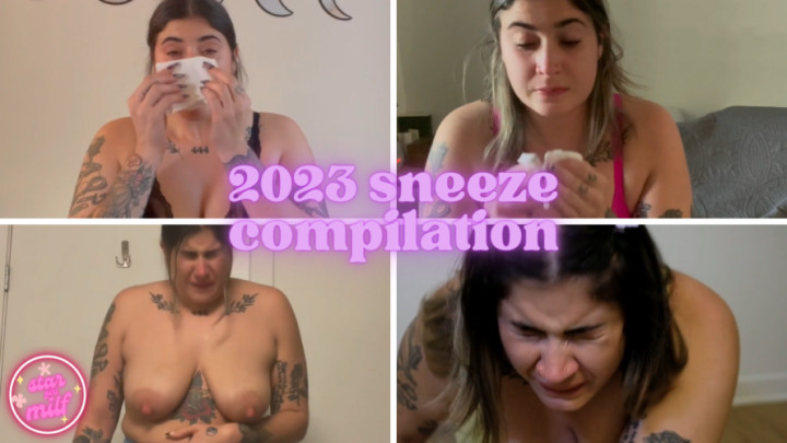 Poster for Manyvids Star - 2023 Sneeze Compilation - Stargirlmilf - Nose Blowing, Sneezing, Nose Flute (Носовая Флейта)