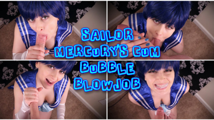 Poster for Sailor Mercury'S Cum Bubble Blowjob - March 10, 2019 - Ellie Idol - Manyvids Model - Cum In Mouth, Cosplay, Kink (Элли Айдол Перегиб)