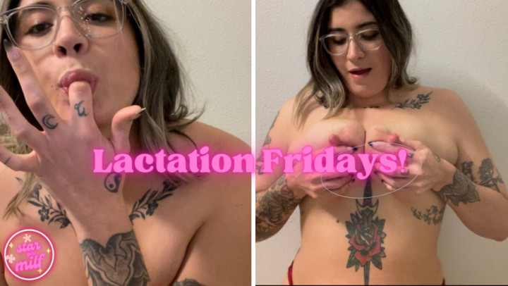 Poster for Stargirlmilf - Manyvids Star - Lactation Fridays - 2 - Self Sucking, Breast Milk Pumping (Сцеживание Грудного Молока)