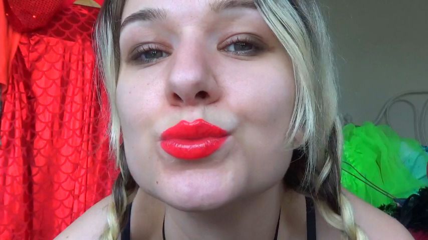 Poster for Red Lipstick Kisses Joi - Goddess Vanessa - Manyvids Model - Lipstick, Kissing, Mouth Fetish (Богиня Ванесса Поцелуй)