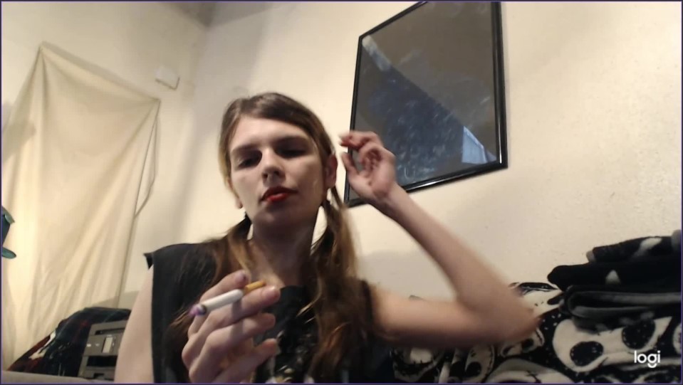 Poster for Princesscica - Princesscica Red Lipstick And A Menthol Cigarette - Manyvids Girl - Financial Domination, Foot Fetish, Humiliation (Фут-Фетиш)