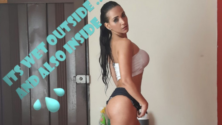 Poster for Manyvids Star - Home Alone And Wet - Lissie Belle - Big Tits, Wet Look, Dildo Fucking (Лисси Белль Трах С Фаллоимитатором)