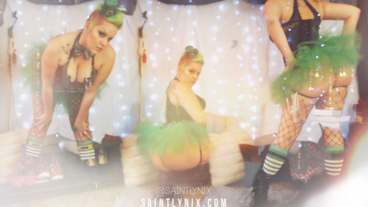 Poster for Manyvids Star - Missgothbooty - Leprechaun Queen Striptease - Strip Tease, Fishnets (Стрип-Дразнилка)