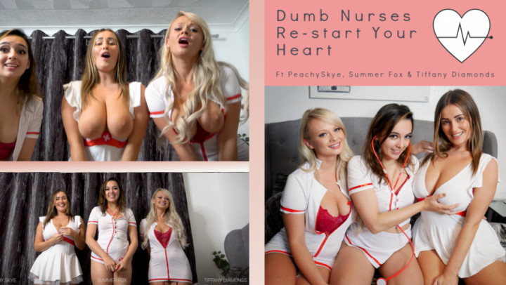 Poster for Manyvids Star - Peachyskye - Dumb Nurses Re-Start Your Heart - Girl Girl Girl, Nurse Play (Девочка Девочка Девочка)