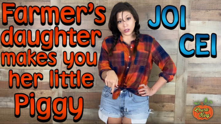 Poster for Farmers Daughters Little Piggy Joi Cei - October 16, 2020 - Manyvids Model - Lauraking - Joi, Cum Countdown (Джой)