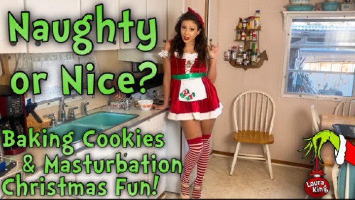 Poster for Naughty Or Nice Baking Christmas Fun - November 30, 2020 - Lauraking - Manyvids Star - Baking, Spanking (Выпечка)