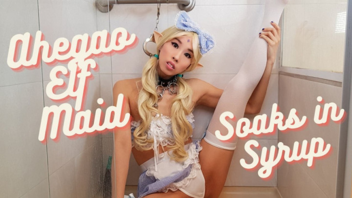 Poster for Ahegao Elf Maid Soaks In Syrup - October 18, 2020 - Manyvids Model - Azumi Zeitline - Cosplay, Asian, Ahegao (Хронология Азуми Ахегао)