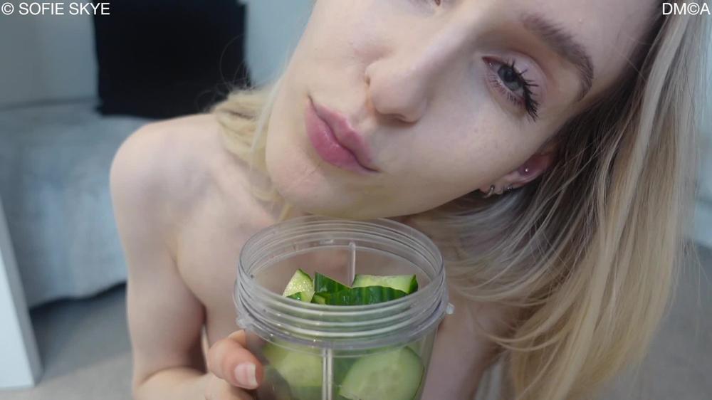 Poster for Humiliation Task Used Condom Smoothie - Manyvids Model - Sofie Skye - Food Masturbation, Humiliation Task, Slave Training (Софи Скай Обучение Рабов)