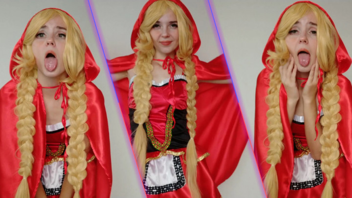 Poster for Manyvids Model - Lil Cosplay Slut - Red Hood - Ahegao And Eye Crossing - Oct 21, 2020 - Ahegao, Cosplay (Лил Косплей Шлюха Ахегао)