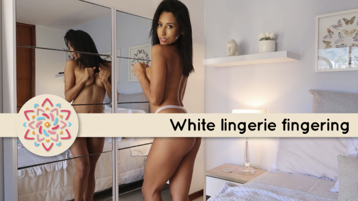 Poster for Manyvids Girl - Florabella - White Lingerie Fingering - Lacelingerie, Latina, Sensual (Флорабелла Кружевное Бельё)