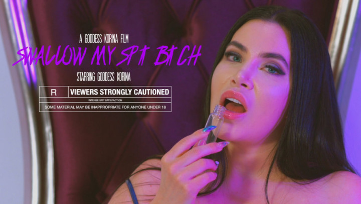 Poster for Korina Kova - Swallow My Spit Bitch - May 15, 2019 - Manyvids Model - Edging Games, Spit Fetish (Корина Кова Фетиш Слюны)