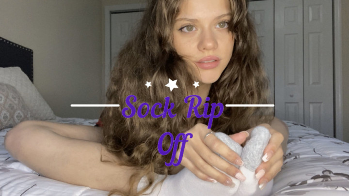 Poster for Sock Rip Off - Manyvids Star - Kay Savage - Socks, Financial Domination (Кей Сэвидж Финансовое Господство)