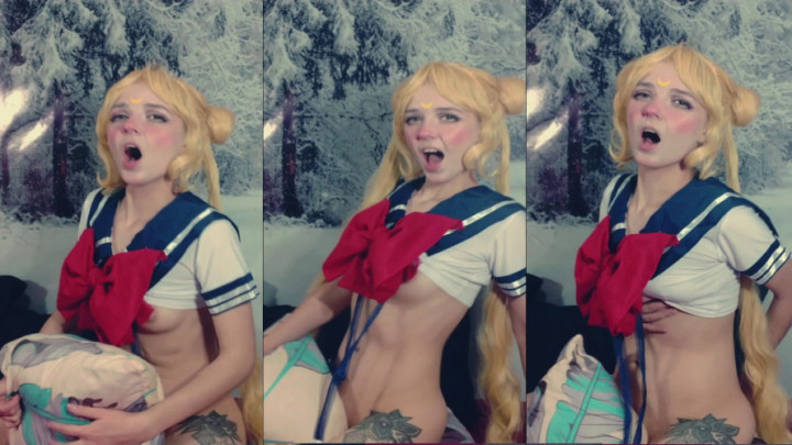 Poster for Manyvids Girl - Lil Cosplay Slut - Sailor Moon Cosplay - Sex With Pillow - Jun 6, 2020 - School Uniform, Pillow Humping (Лил Косплей Шлюха Школьная Форма)