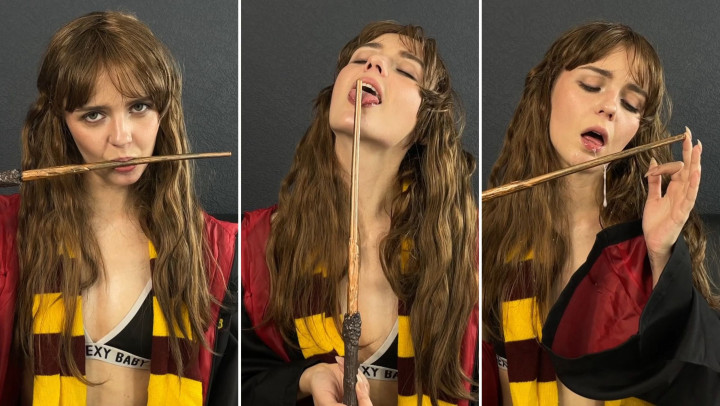 Poster for Manyvids Star - Lil Cosplay Slut - Hogwarts Legacy - Hermione'S Oral Tricks - Mar 6, 2023 - Blowjob, Cosplay (Лил Косплей Шлюха Косплей)