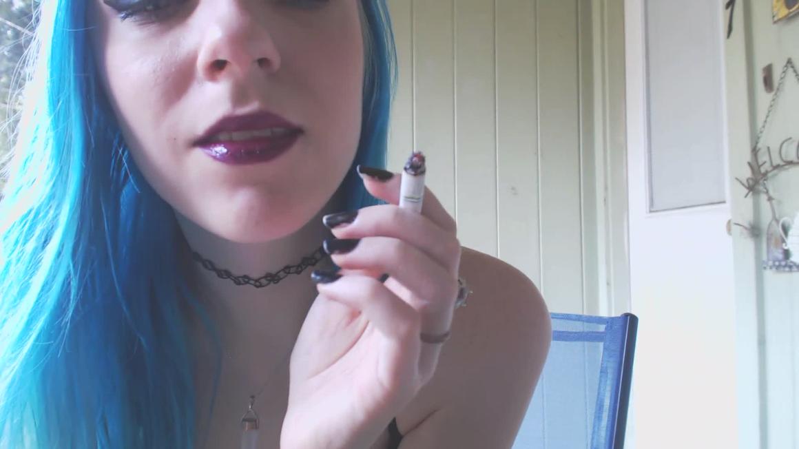 Poster for Morning Coffee And Smoke Break - Manyvids Girl - Violetoctober - Gothic, Lip Fetish, Smoking (Фиалкаоктябрь Курение)