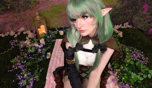 Poster for Manyvids Model - Mix - Tweetney Elf Archer Gets Pounded - Cosplay, Deepthroat (Глубокая Глотка)