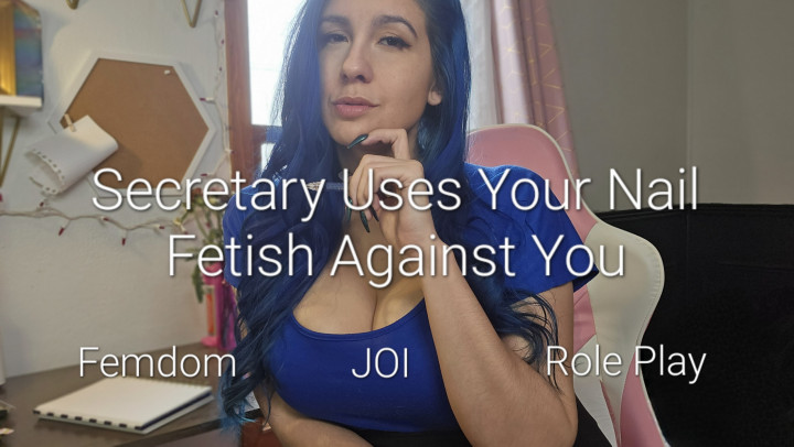 Poster for Secretary Uses Your Nailfetish Against U - Manyvids Girl - Freya Reign - Sfw, Joi, Blackmailfantasy (Фрея Рейн)