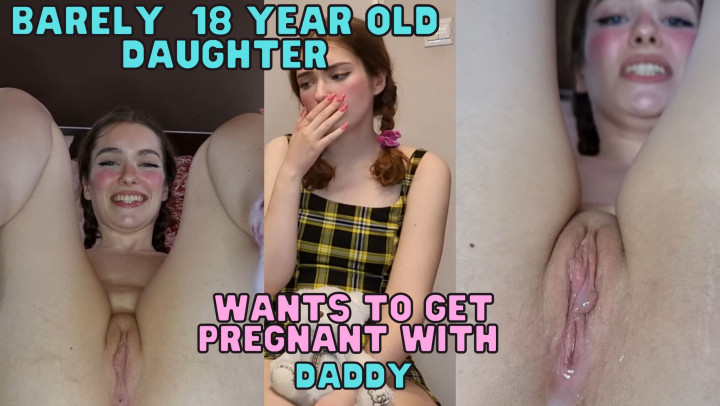 Poster for Manyvids Model - Wetschoolgirl - Barely 18 Wants To Be Pregnant With Dad - May 21, 2022 - Daddys Girl, Impregnation Fantasy, Taboo (Папина Дочка)